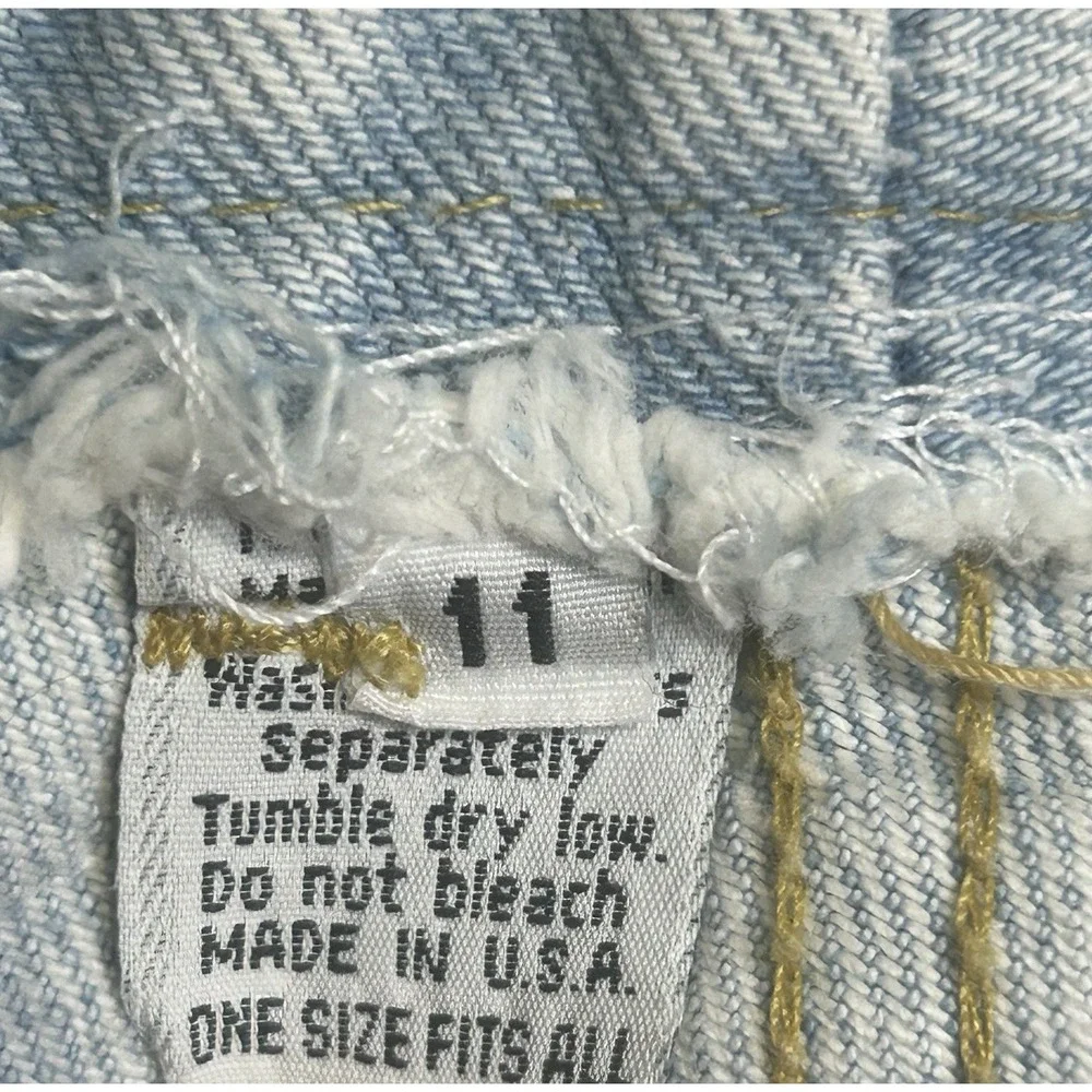 Vintage Hot & the Gang Jeans Ankle Zip Acid Washed Womens 11 Distressed USA MADE